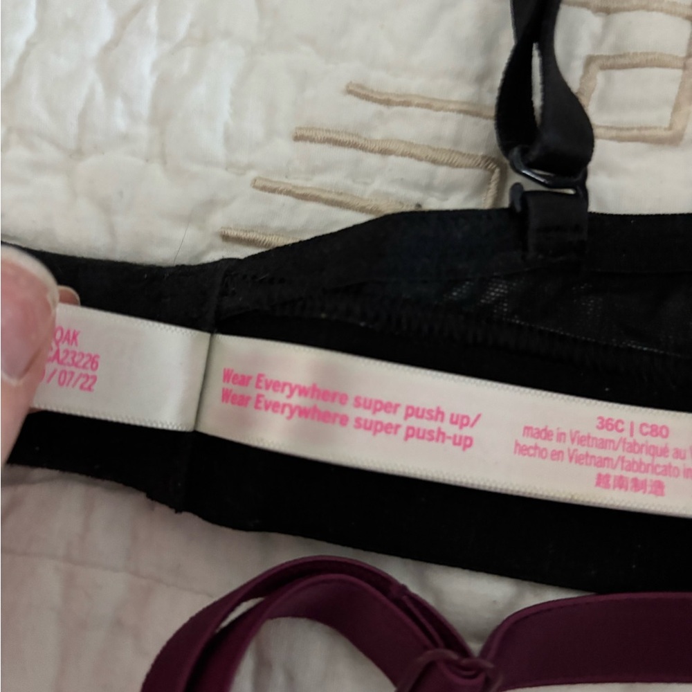 Victoria’s Secret Love PINK - 2 Wear Everywhere Super Push Up, 1 Reg Push Up - Picture 7 of 9